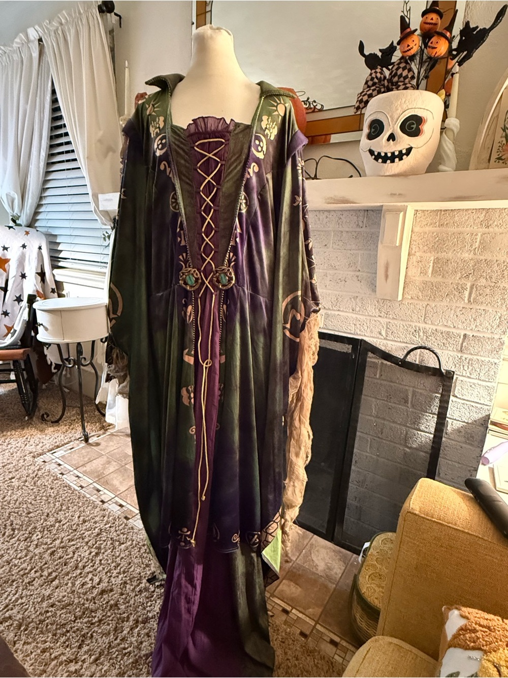 Disney Hocus Pocus Winifred Sanderson Cosplay Costume Dress Adult 1x plus